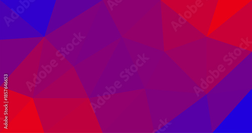 Background of Low Polygon geometric Red blue purple colors Texture