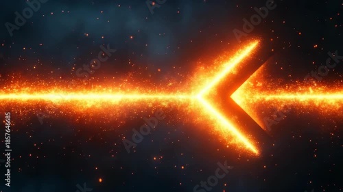 Fiery Arrowhead in Space - A Dynamic and Energetic Visual Display.