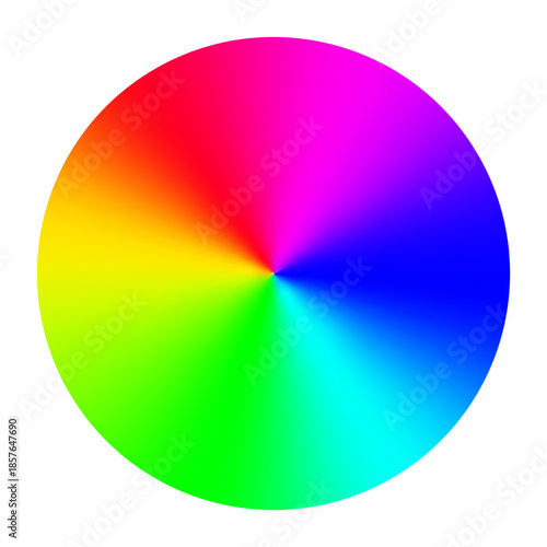 Color theory, Circular color scheme with warm and cold colors. Vector illustration of a color