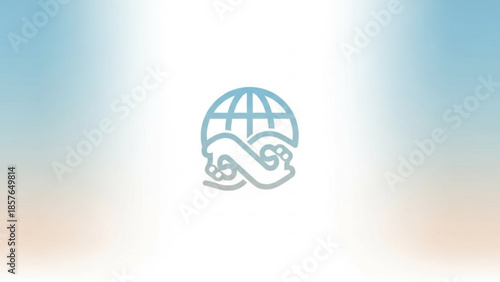 Global weather forecast icon representing climate and meteorology with a minimalist line art design ideal for web and app interfaces