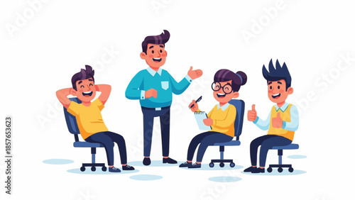 Team meeting discussion collaboration and brainstorming session.