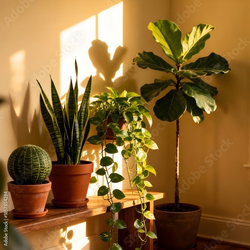 Wallpaper Mural plant in a flowerpot Torontodigital.ca