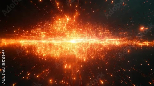 Fiery Explosion of Energy - A Stunning Visual Display of Power.