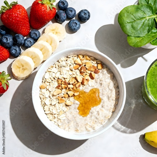 Wallpaper Mural healthy breakfast with muesli and milk Torontodigital.ca