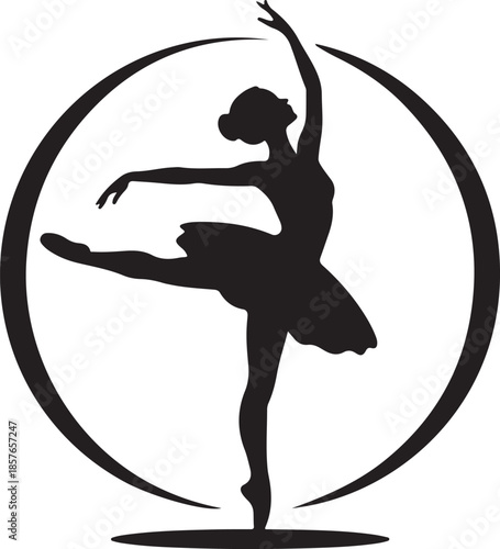 Graceful Ballerina Silhouette Art