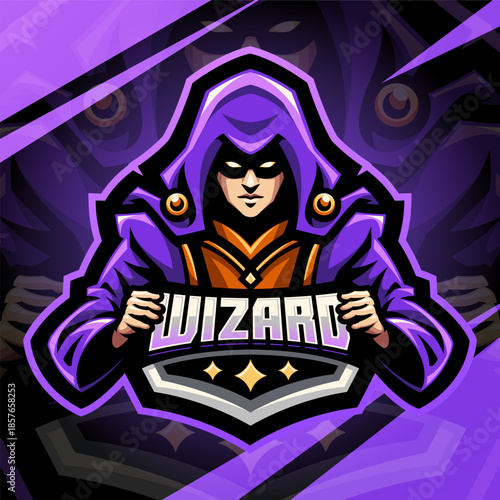Wizard esport mascot logo design