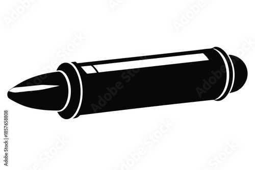 bullet silhouette line art vector illustration