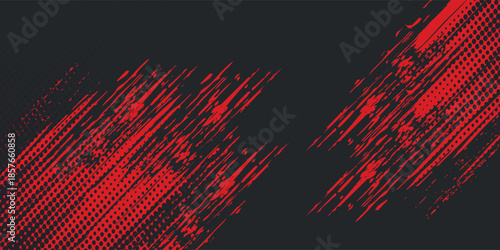 Background, contrast red and black color abstract template for business design. Technology style. You can use it for advertising, sports posters, templates, business presentations. Vector illustration