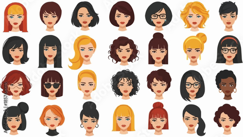 Diverse Collection of Womens Faces - A Celebration of Individuality.