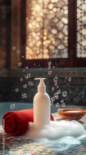 A festive winter time lapse of a city clock tower glowing with Christmas lights and decorations during the holiday season
