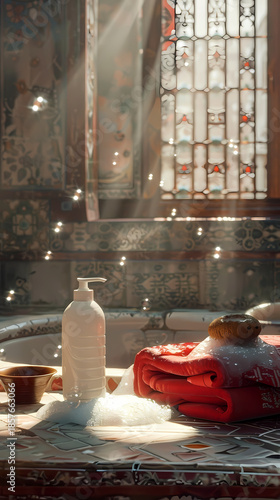 A festive winter time lapse of a city clock tower glowing with Christmas lights and decorations during the holiday season