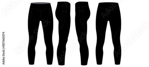 Gym legging Mockup Template Vector