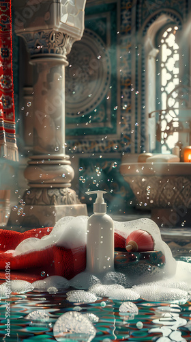 A festive winter time lapse of a city clock tower glowing with Christmas lights and decorations during the holiday season