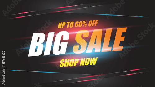 Vibrant big sale advertisement with up to 80 off discount offer