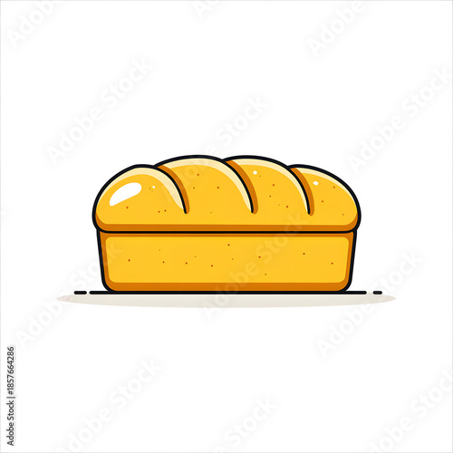Simple cartoon loaf of bread illustration