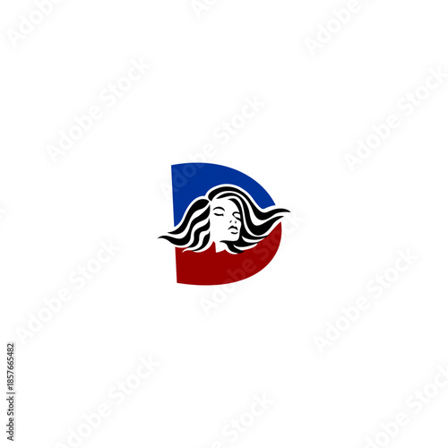 Wallpaper Mural Stylish vector Girl Letter D ... Torontodigital.ca