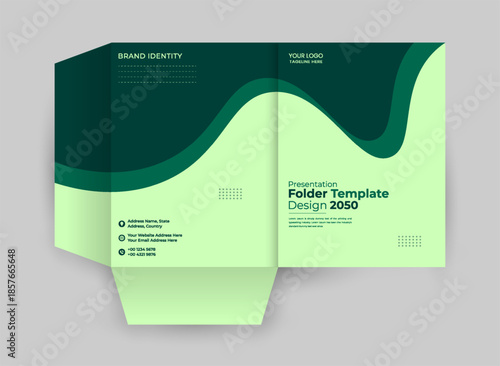 Business presentation folder template design. 