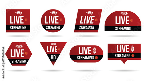 Live streaming badges for social media and online platforms