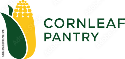 Minimalist Fresh Logo Design for Cornleaf Pantry Brand Identity Concept  Vector Illustration 