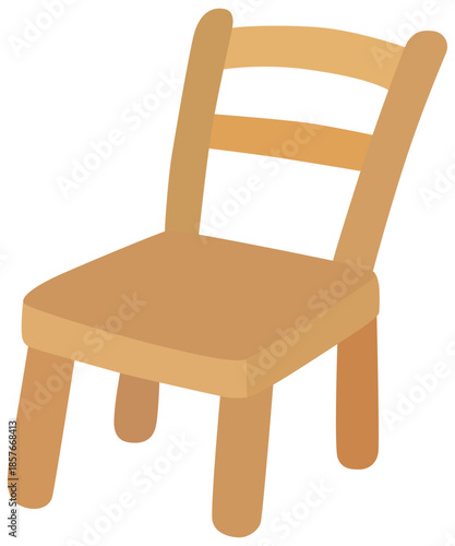 シンプルな椅子のイラスト ベクター素材