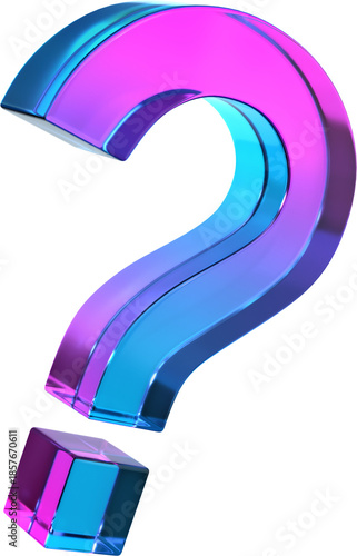Gradient glass question mark