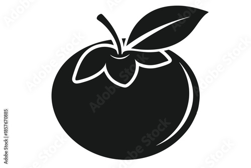 blueberry silhouette line art vector illustration