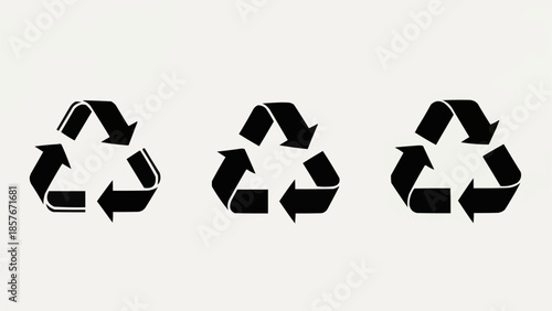 Recycling Symbols - A Trio of Arrows for Environmental Awareness.
