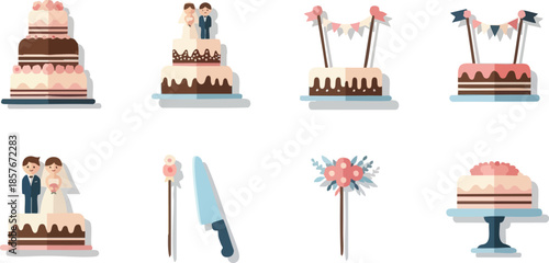 Wedding Cakes and Decorations for Ceremony