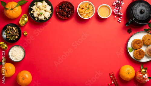 Festive Chinese Cuisine Arrangement