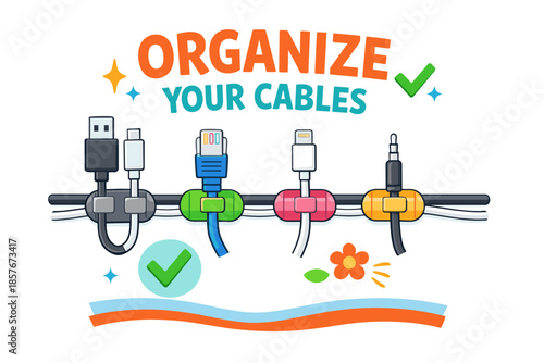 Organize your cables: neat and tidy cable management solution