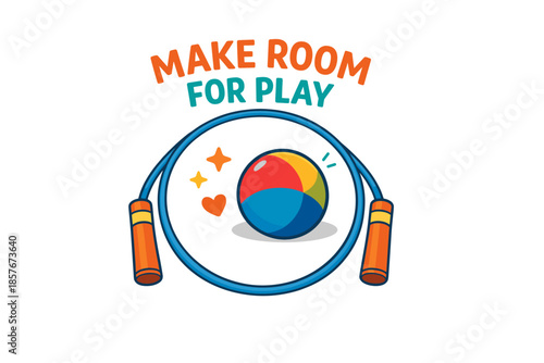 Colorful toy design with jump rope and ball promoting playful activity