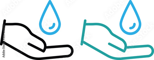 Water drops icon set. Vector icon for liquid, water and nature.