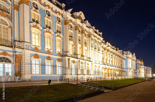 The long facade of the Catherine Palace