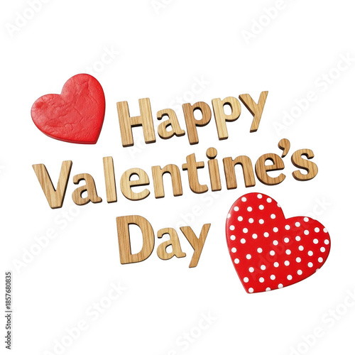 Happy valentine's day isolated on transparent background