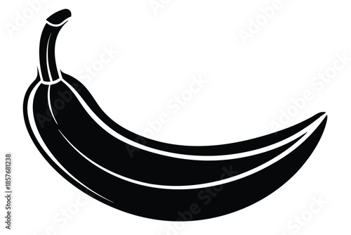 banana silhouette line art vector illustration