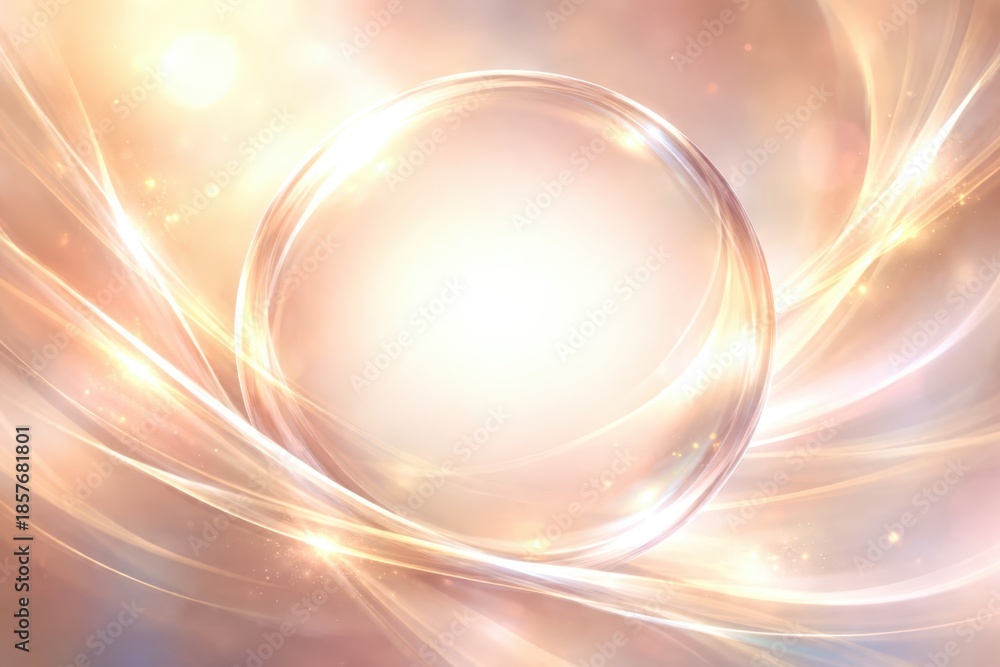 Obraz premium A circle with a white background and a lot of light shining on it