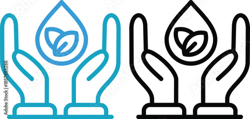 Water drops icon set. Vector icon for liquid, water and nature.