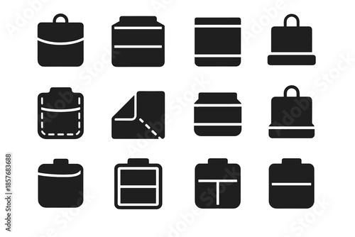 Icon trim divider hanging mark boxy board vector shelf outline seam