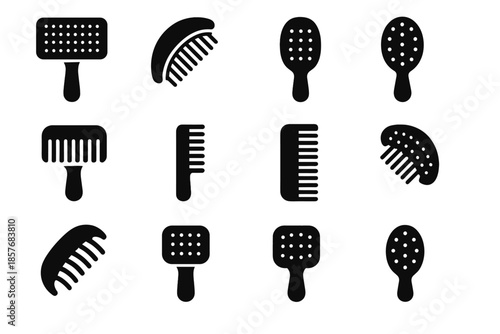 Ridge icon block pet brush bristle arc icons vector comb grooming small