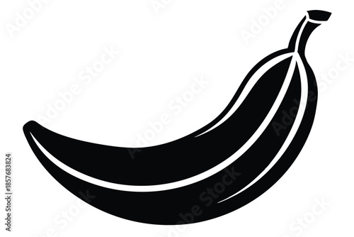 banana silhouette line art vector illustration