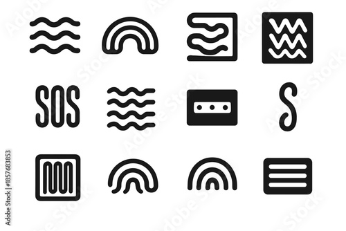 Panel warm heater contour tiny icons icon heat gentle tile heating modern