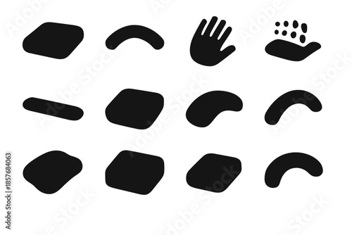 Tile finger hand patch vector icon comfort soft pad ridge slab