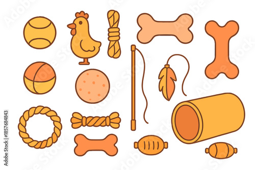 Dog and Cat Toys Pattern