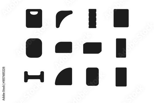 Icon arc notch grip strip vector unit panel handling narrow ridge icons