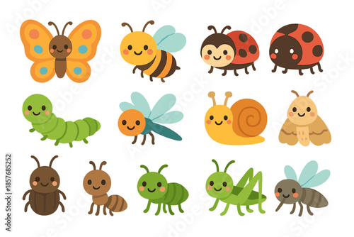 Cute Kawaii Insects Collection