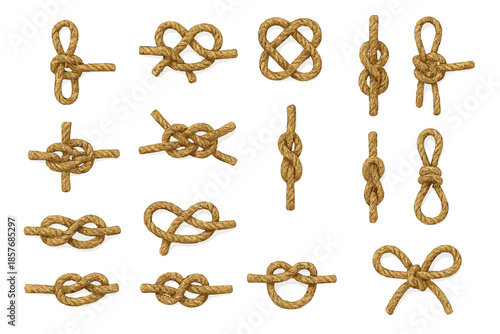 Collection of Realistic Rope Knots