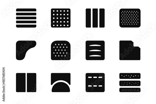 Grip icon tool patch slab tiny subtle grain vector modern bar dotted