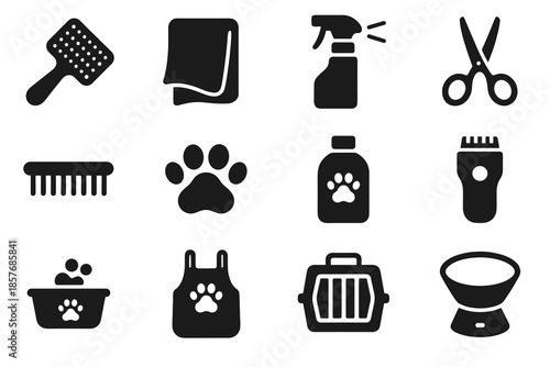 Bar grooming patch slab vector brush icons panel stroke arc icon tile