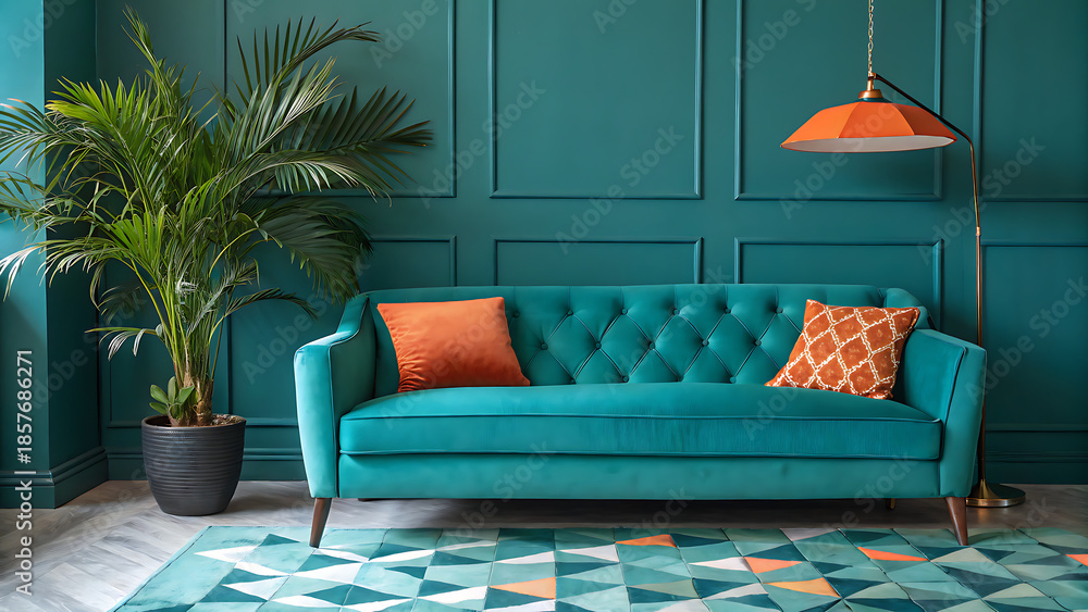 Obraz premium modern living room interior with sofa
