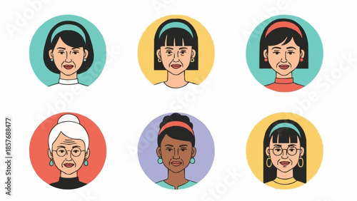 Diverse Women Portraits - A Collection of Unique Characters.